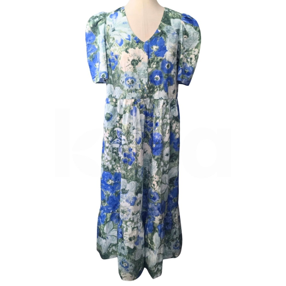 Tuckernuck Jardin de Fleurs Violetta Floral Midi Maxi Dress Large - Picture 5 of 12
